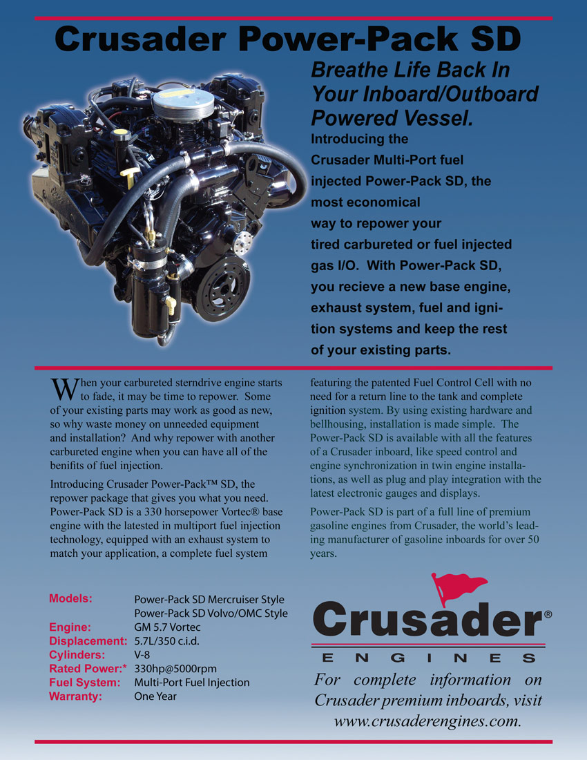 Crusader Boat Engine Power Pack Crusader Boat Engine Power Pack